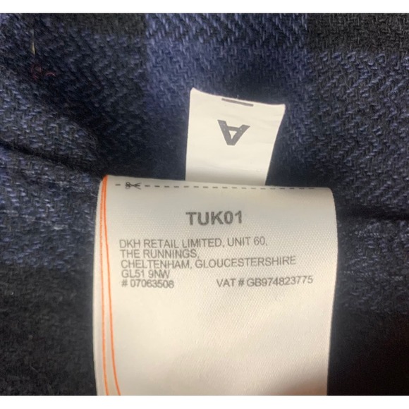 Superdry Flannel Shirt Mens L Plaid Blue Black Collared Classic Fit Workwear - Picture 13 of 13